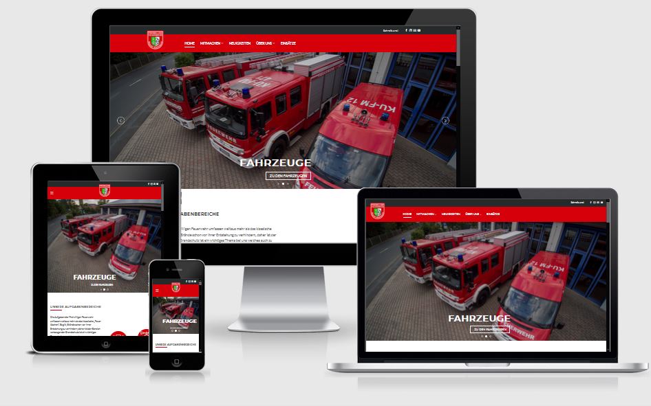 Neu erstellte Webseite der Feuerwehr Mainleus